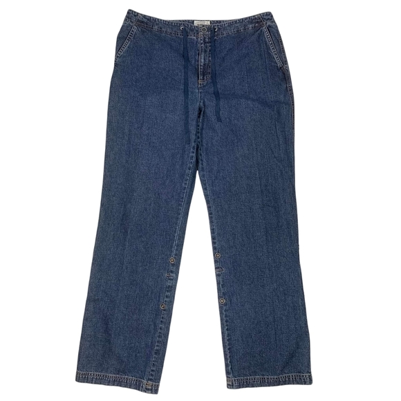 Vtg Northern Reflections Blue Jeans Size 12 Convertible Roll Tab Leg Denim Y2K - Picture 4 of 12